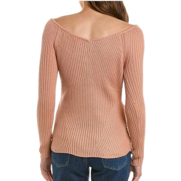 *NWOT BCBGMAXAZRIA Wool-Blend Sweater Orange Top – Sz M - Picture 2 of 7